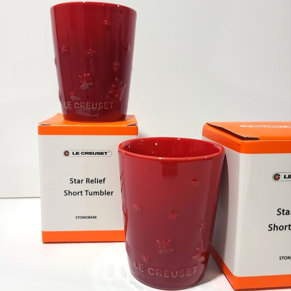 *Last Set* Le Creuset Cerise 220ml Tumbler Set NIB - Picture 1 of 7